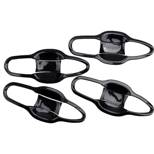 8Pcs ABS Car Door Handle Bowl Protector Cover Trim Fit for Toyota Camry 2018 2019 2020 Carbon Fiber Style