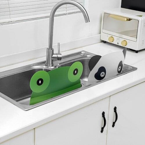 Kitchen Sink Water Splash Guards with Sucker Waterproof Screen for Dish Fruit Vegetable Washing Anti-water Board