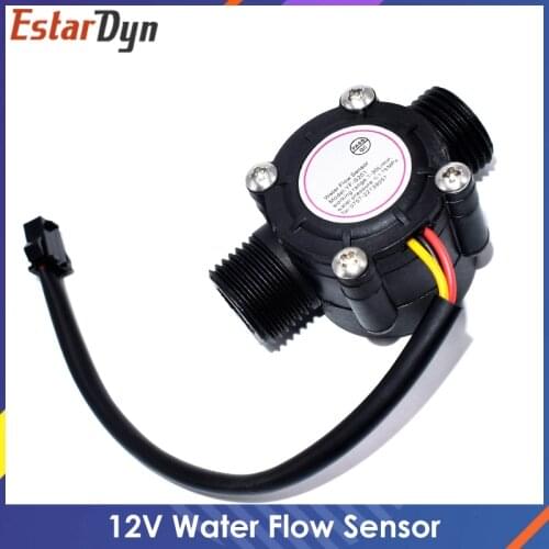 12V Water Flow Sensor DC 5-18V Flowmeter Hall Flow Sensor Water Control Liquid Flow Sensor Switch 1-30L/min 2.0MPa YF-S201