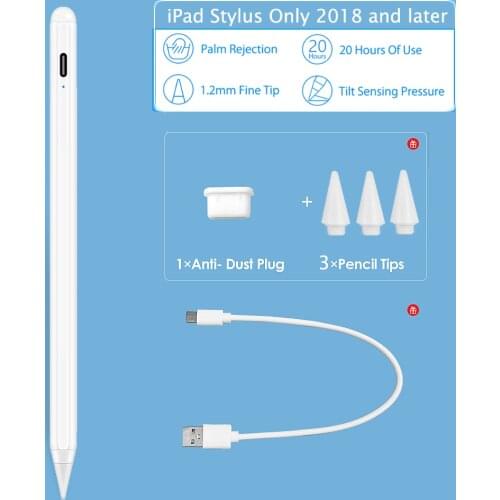 For iPad Pencil Apple Pen Stylus for iPad Pro 3rd 11 12.9 2018 6th 7 Air 3 10.5 2019 10.2 Mini 5 Touch Pen for Apple 2nd Pencil