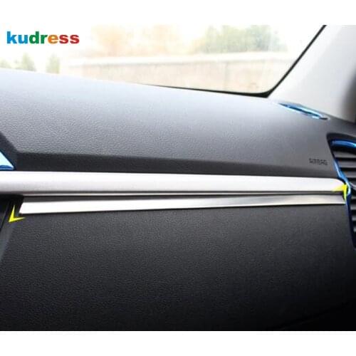 For Kia Rio 4 X-line 2018 2019 Stainless Steel Car Interior Center Control Dashboard Panel Cover Trim Molding Strip Accessories