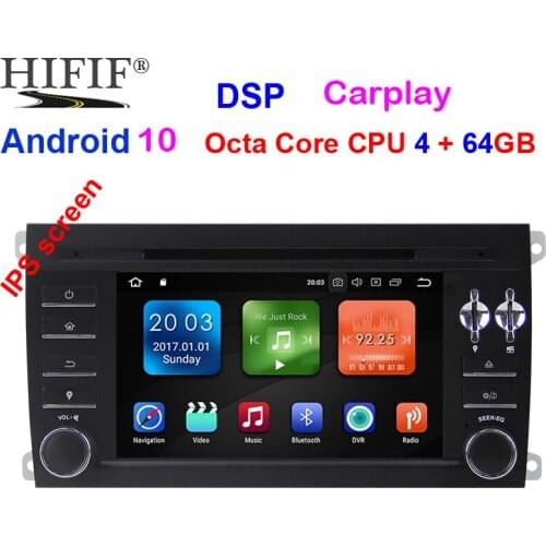 DSP IPS 2 Din Android 9.0 64G Car DVD multimedia GPS for Porsche Cayenne 2003-2010 & Cayenne S 2003-2010 & Cayenne GTS 2003-2010