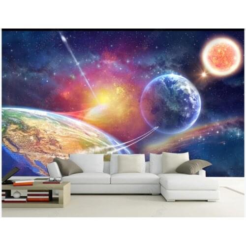 Custom photo wallpaper for walls 3 d murals Modern cosmic starry sky TV background wall papers for living room mural decor