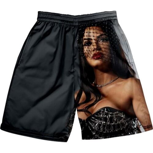 Natti Natasha 3D Summer Holiday Women/Men Elastic Waist Cool Streetwear Shorts Beach Gothic Street Style Shorts