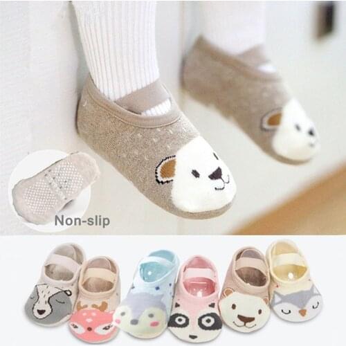 Fashion Cute Cartoon Children Short Socks Kids Soft Cotton Breathable Infant Non-slip Floor Socks For 1-3 Years Baby Girls Boys
