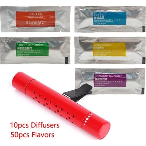 Wholesale Air Outlet Aromatherapy Clip with 5 Aroma Sticks Car Air Freshener Outlet Perfume Solid Perfume Diffuser 5 Fragrances