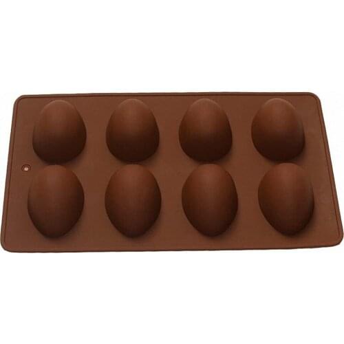 Pastry Chocolate Mold DIY Baking Tools Pudding Ice Tray Mould Egg 1PCS Crafts Gifts Brown 8-Eggs Shaped Christmas Multifunction