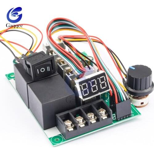 DC10-55V Motor Speed Controller Electric PWM Control Regulator with Reversible Switch Drive Module Input 60A 12V 24V 36V 48V