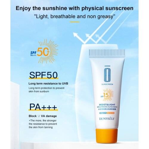 Sunscreen Whitening Sun Cream SPF 15 Sunblock Facial Body Skin Protective Balm Oil-control Moisturizing Face Primer Makeup TSLM1