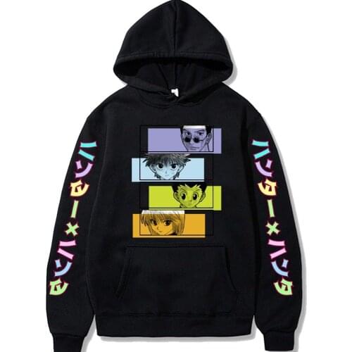 Hunter X Hunter Hoodies Men Hisoka Sweatshirt Tracksuit Streetwear Anime Harajuku 90s Casual Clothes Hunter X Hunter Hooded