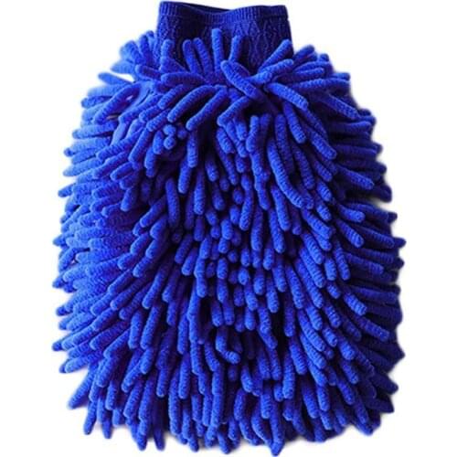 Ultrafine Fiber Chenille Microfiber Car Wash Glove Mitt Soft Mesh backing no scratch for Car Wash and Cleaning 1pc random color