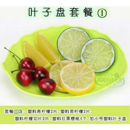 Simulation Plastic Cherry Lemon Fruit Set Model Sitting Room Decorate Food Toys Decoration Ornament 10 Pcs/set