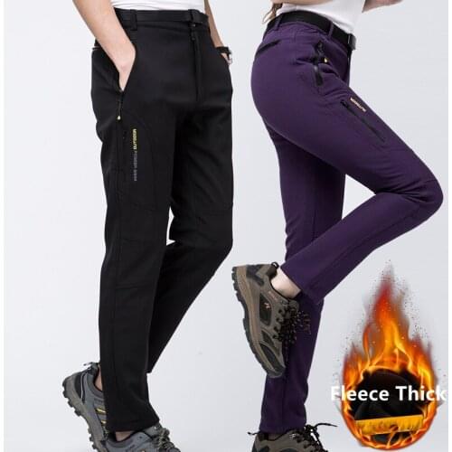 Plus Size Winter Softshell Pants Men Outdoor Waterproof Windproof Fleece Fish Camp Climb Hiking Ski Warm Travel Sports Trousers