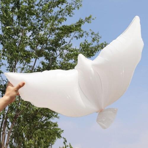 4Pcs White Pigeon Foil Balloons Big Size White Peace Pigeon Helium Globos Balloon for Valentines Day Wedding Party Decor Favors