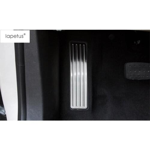 Lapetus Accessories For Cadillac XT5 2017 - 2021 Left Foot Rest Pedal Plate Protector Molding Cover Kit Trim / Stainless Steel