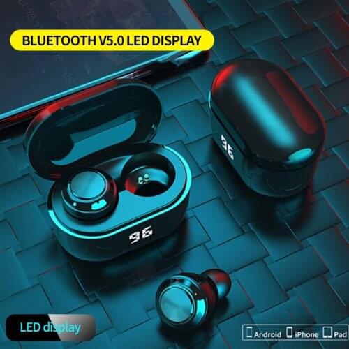 A6 Mini Wireless Bluetooth Earphone Smart Touch Digital Display Headset Waterproof Wireless Earbuds for Sports Earbuds Gaming