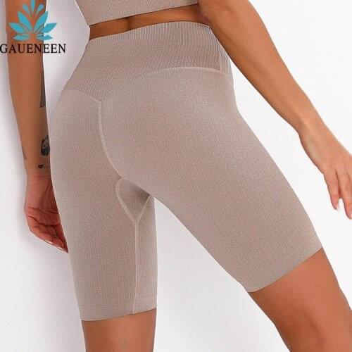 GAUENEEN Seamless Sports Shorts Women Push Up High Waist Yoga Shorts Female Booty Short Pants Biker Running Gym Fitness Shorts
