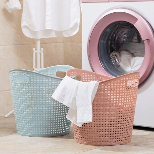 Large Plastic Laundry Basket Bathroom Laundry Basket Living Room Toys Clothing Storage Basket Dirty Clothes Storage Basket