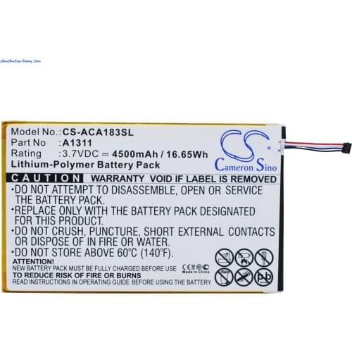 Cameron Sino 4500mAh Battery A1311, KT.0010M.004 for Acer A1-830, Iconia 8