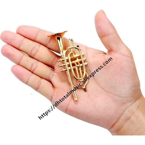Dh Golden Surface Mini Baritone Cornet Mini Tuba Trumpet Cornet Model With Case Musical Instrument Gift For Children new