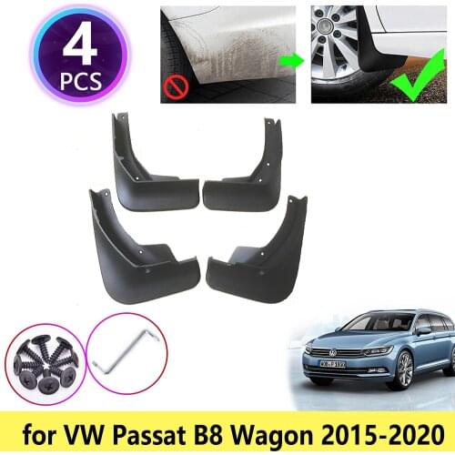 For VW Volkswagen Passat B8 Wagon Estate 2015~2020 Mudguards Mudflap Fender Mud Flaps Splash Guards Car Accessories 2016 2017