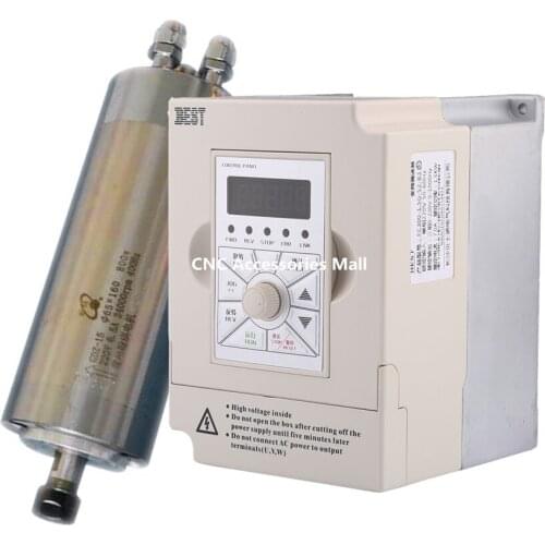 Water Cooled Spindle Motor 800W ER11 AC220V GDZ-15 & 1.5kw VFD inverter variable frequency driver