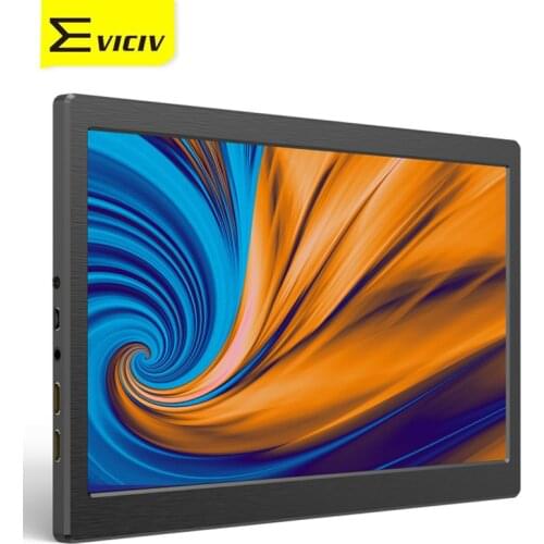 Eviciv 15.6 1920x1080 Monitor Portable for Laptop 16:9 Double Screen HDR 100% sRGB Office Display HDMI Type C External USB 800:1