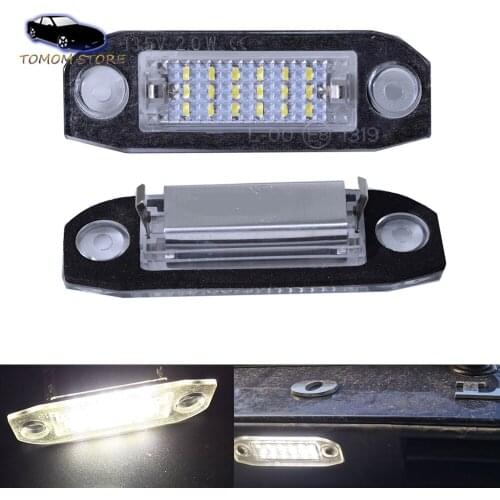 2pcs White No Error Car Rear Number Plate Lights For Volvo C30 C70 S40 S60 S80 V50 V60 V70 XC60 XC70 XC90 auto accessories