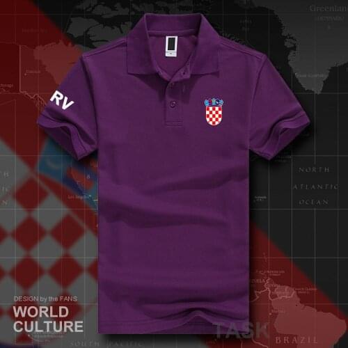 Republic of Croatia HRV polo shirts men short sleeve white brands printed for country 2018 cotton nation emblem new fashion