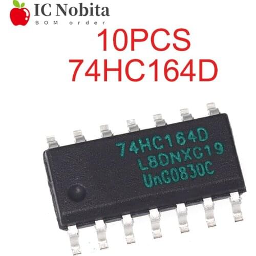 10PCS 74HC164D SOP14 74HC164 SOP SN74HC164DR SN74HC164 SMD SOP-14 Integrated IC New
