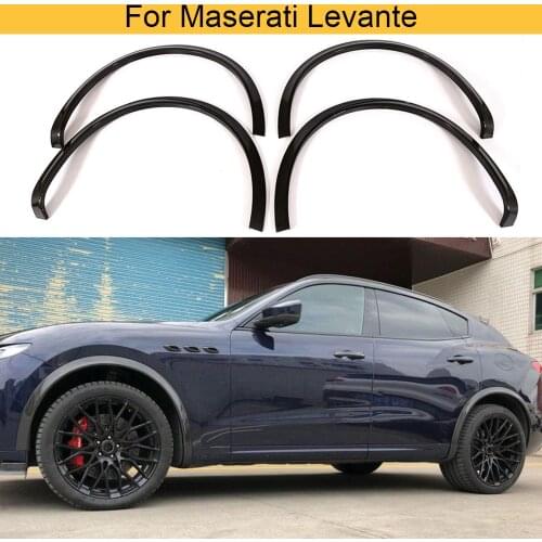 Carbon Fiber Wheel Arches Eyebrow Mudguards For Maserati Levante 2017 2018 Car Fender Flares Arches Wheel Eyelid Eyebrow