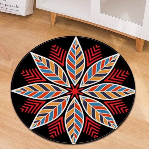 Modern Round Carpet Computer Chair cushion Kids Room Carpet 3D Printing Bedroom Floor Bedside Mat Living Room Decoration Rugs