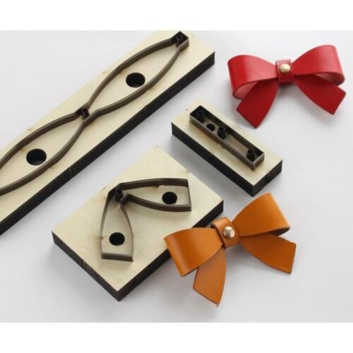 Leather Bow-knot Knife Mold Japanese Knife Material + Wood Die Cutting Manual Diy Leather Cutting Knife Mold