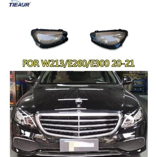 Headlamp Lens Cover for W213 E260 E300 20-21 Black border Auto car Clear Shell Replacement