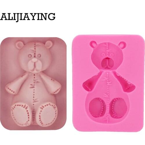 M1236 DIY Sugarcraft Bear silicone moulds fondant silicone mold for cake fondant molds
