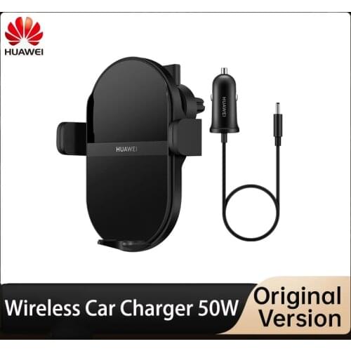 Original Huawei SuperCharge Wireless Car Charger 27W/50W car phone holder Fast Charger Mounting Dual Charging 3D Cooling CK030