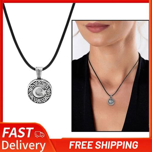 Personalized 925 Sterling Silver Cevşen Necklace with Crescent and Star Theme