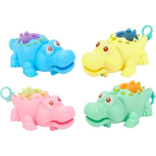 Pool Float Bath Toy Wind-Up Clockwork Pull String Swimming Crocodile LED Light Up Bathtub Animal Toys for Toddler Kids