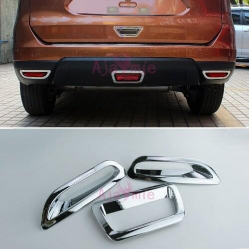 For Nissan X-trail X trail 2014 2015 2016 Rear Break Light Fog Lamp Cover Trim Foglight Protector Chrome Car Styling Accessories