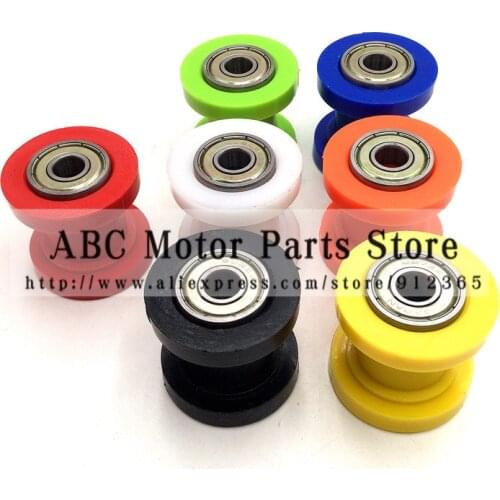 2pcs of 8mm 10mm Chain Roller Slider Tensioner Wheel Guide Pit Dirt Mini Bike Moto Atv High Quality M8 M10 Free Shipping