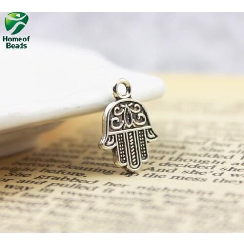 DIY Fashion Namaste Hand Antique Silver Color for Making Handmade Jewelry 13x17mm (20 pcs/lot) ZA1313