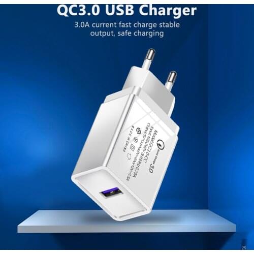 USB Wall Charger Quick Charge 3.0 Power Adapter With Type C USB IOS Data Cable For iPhone Samsung HTC Huawei Xiaomi Nokia LG