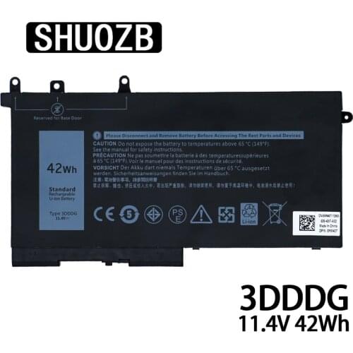 SHUOZB 3DDDG Laptop Battery For Dell Latitude E5280 E5480 5288 5580 5490 5491 5591 5495 080JT9 03VC9Y Series 11.4V 42Wh
