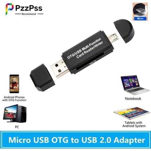 YIGETOHDE OTG Card Reader Adapter High-speed USB 2.0 Flash Drive Universal OTG TF/SD Card Reader for Android phone Computer