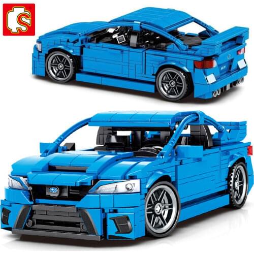 SEMBO High-Tech Super Racing Car 1:18 Scale Super Sport Cars 11th SUBARU Building Block Pull Back Speed Vehicle Bricks Boy Toys