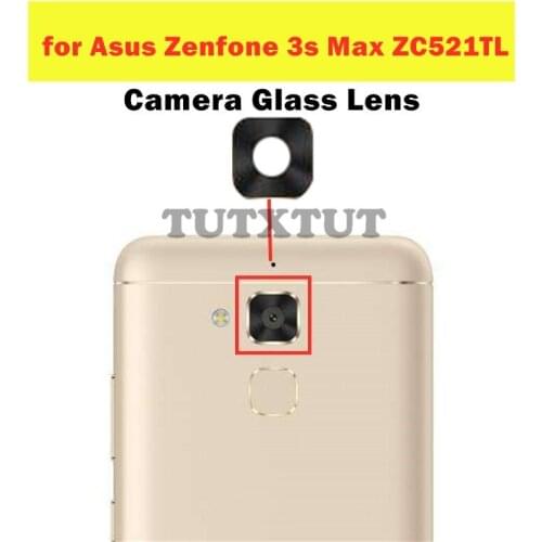 2pcs for Asus Zenfone 3s Max ZC521TL Back Camera Glass Lens Main Rear Camera Lens with Glue Repair Spare Parts