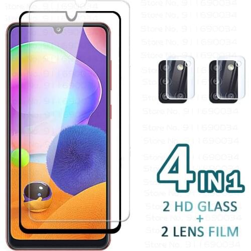 Protective Glass Camera Lens on For Samsung Galaxy A31 Glas Screen Protector For Samsung A 31 A315F 6.4" Safty Protective Film