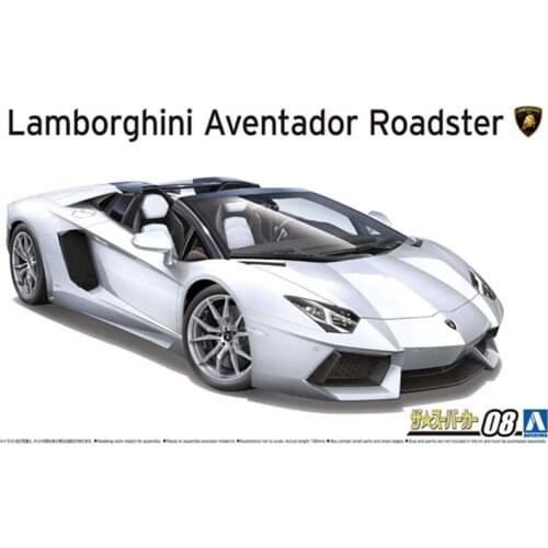 1/24 AOSHIMA plastic assembly car model toy Lamborghini Aventador Roadster LP700-4 adult collection DIY assembly model kit#05866