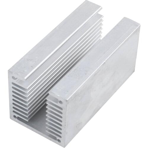 1 x silver-aluminum radiator U 80 * 40 * 40mm