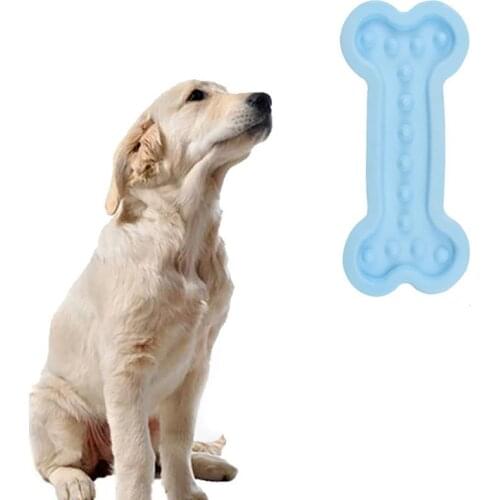 1pcs Bone Shaped Rubber Dog Toy Interactive Training Puppy Biting Toy Dog Teeth Cleaning Toy Dogs Entertainment Pet Accessories